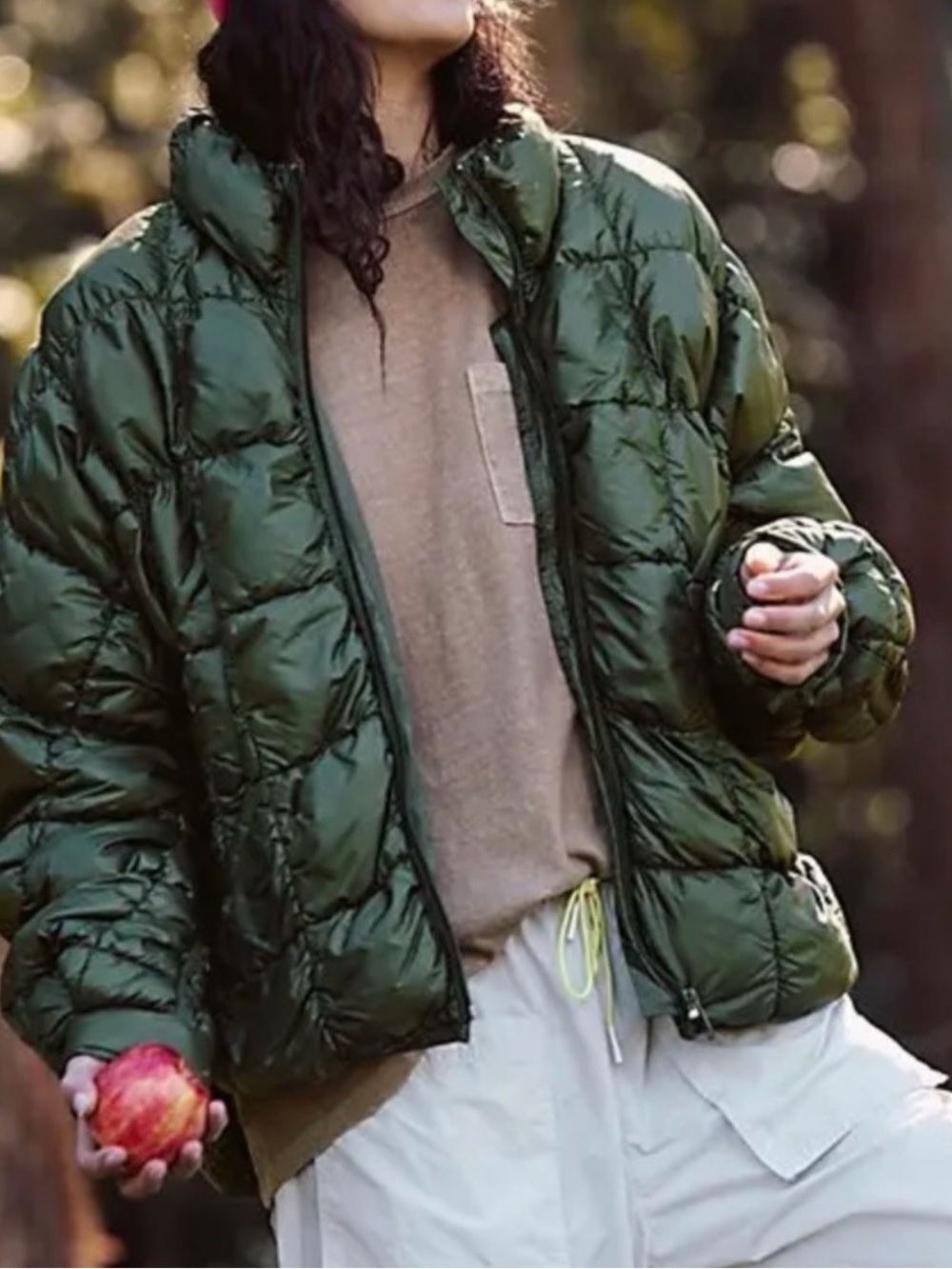 NWT Free People Movement Pippa Packable Scrunchy Gloss Puffer Jacket
Seagrass
